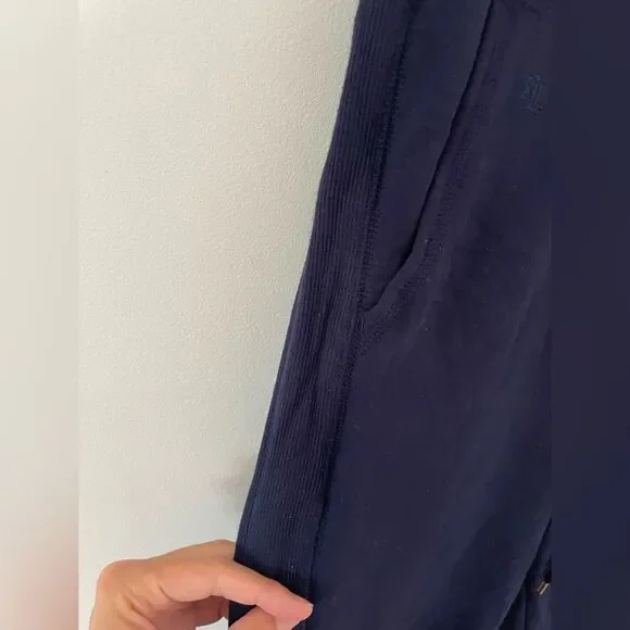 Polo Ralph Lauren Sweatpants Joggers Navy with gold detailing on string size M - Picture 4 of 10